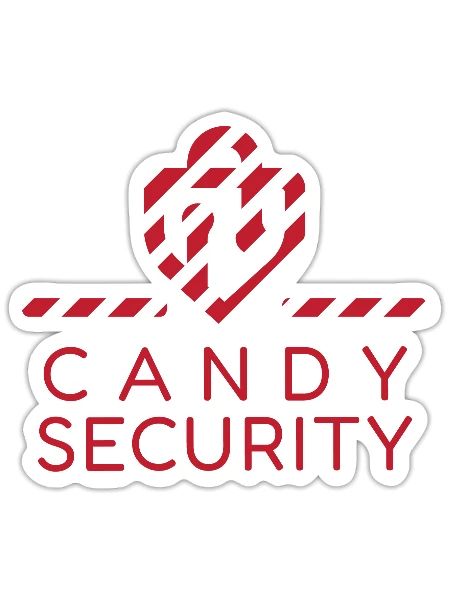 Candy Security Kids Parents Matching Birthday - Sticker Größe S (10 x 10 cm) - Mattweiß - Vorne