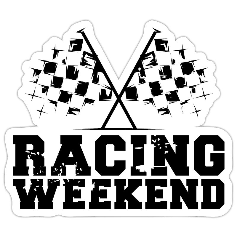 Voitures de week-end de course Drapeaux de symbole de course