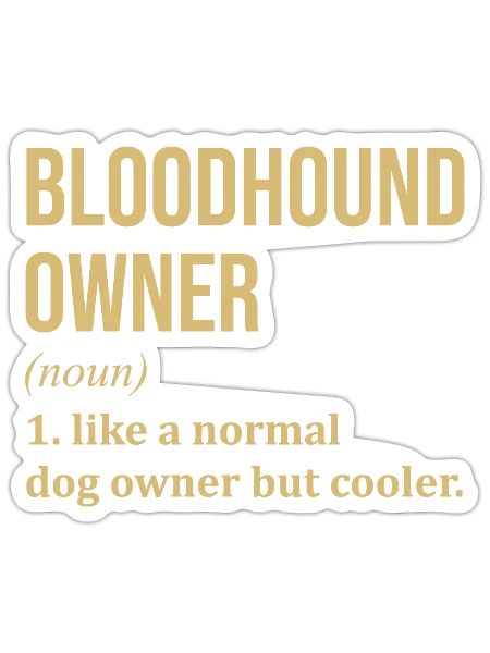 Bloodhound Bloodhound Bloodhound - Sticker Größe S (10 x 10 cm) - Mattweiß - Vorne