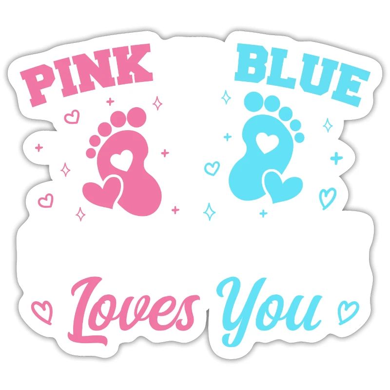 Rosa oder blauer Cousin liebt dich - Cousine