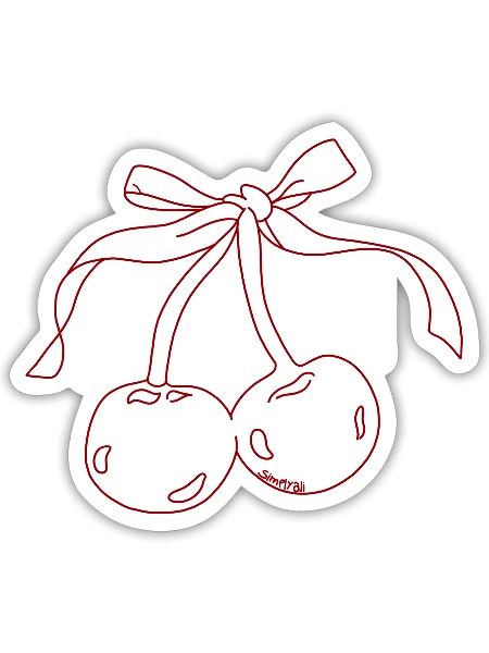 Cherrybow - Sticker size S (10 x 10 cm) - white matte - Front