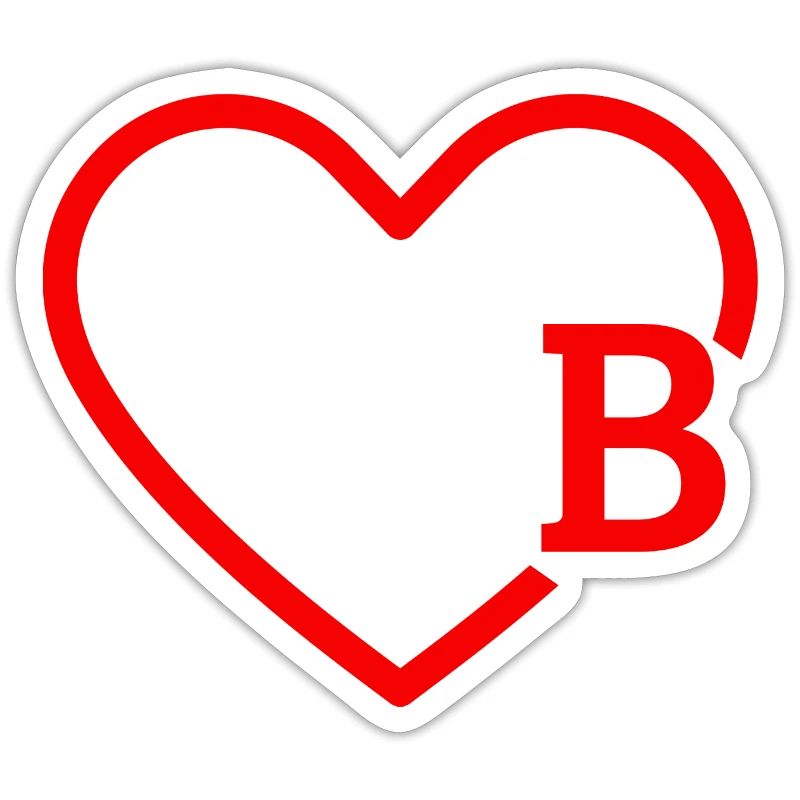 Buchstabe B Rotes Herz