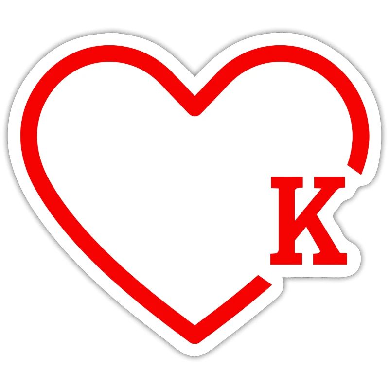 Buchstabe K Rotes Herz