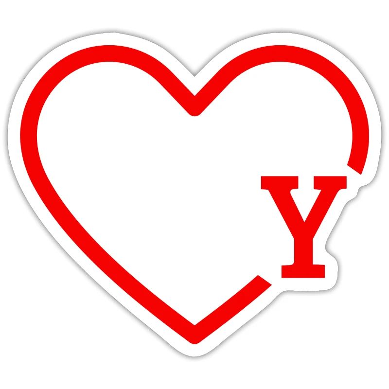 Buchstabe y rotes Herz