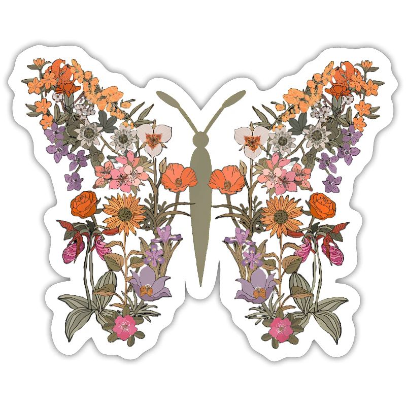 Femmes Boho Fleurs Sauvages Fleurs D’été Papillon