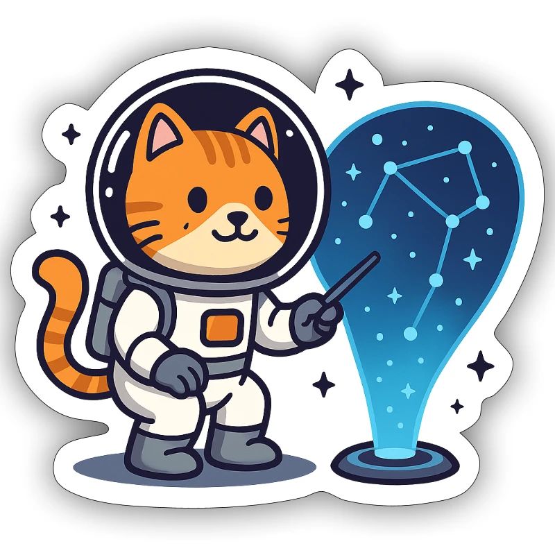 Constellation du chat de l’espace – Kawaii