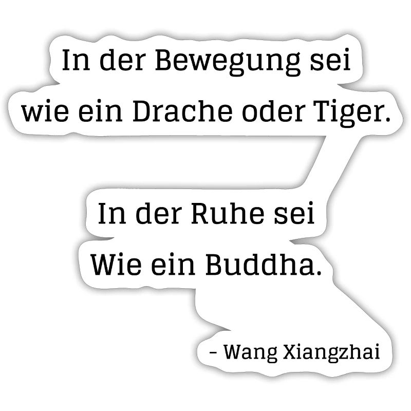 In der Bewegung sei wie ein Drache oder Tiger