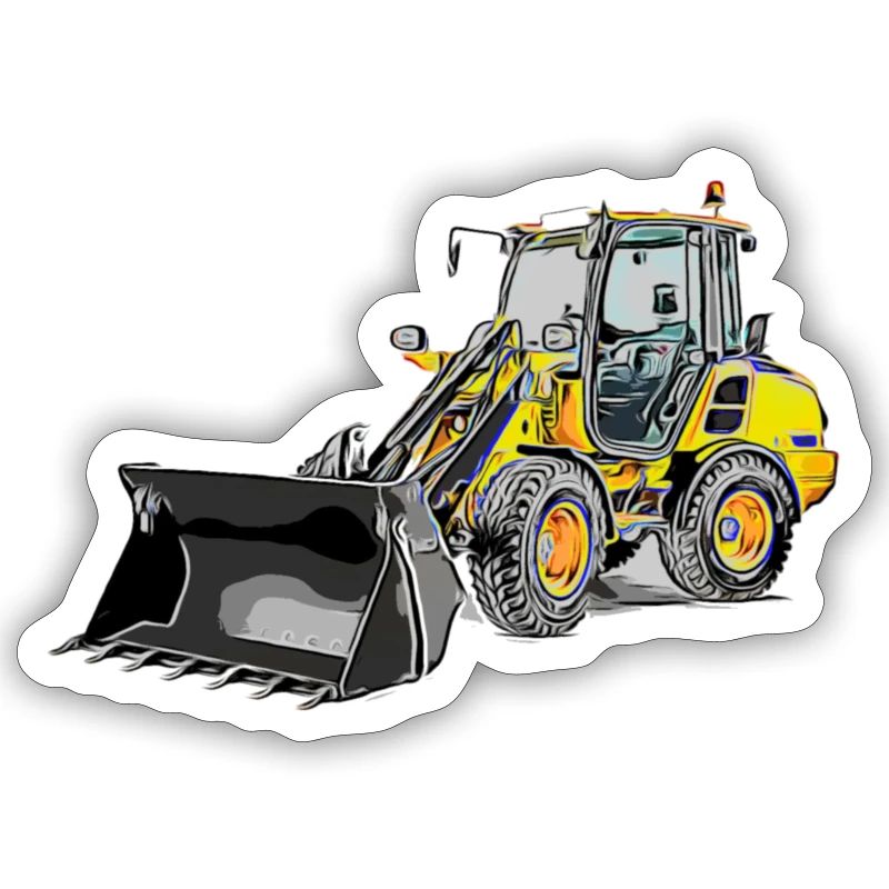 Wheel loader medium Colored Wheel loader Shovel loader