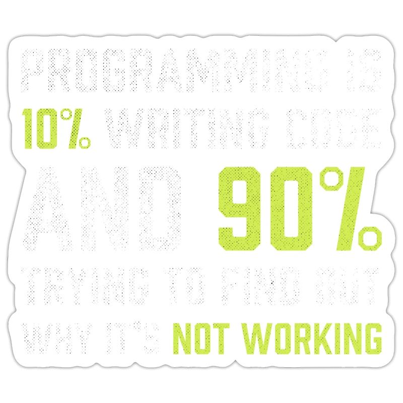 La programmation, c'est 10% d'écriture de code | Cadeau de programmeur