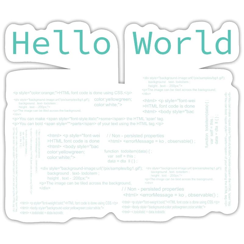Hello World - Computer Pr... Programmierer & Nerd
