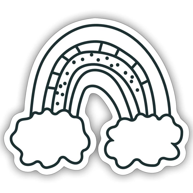 Irregular Rough cute rainbow