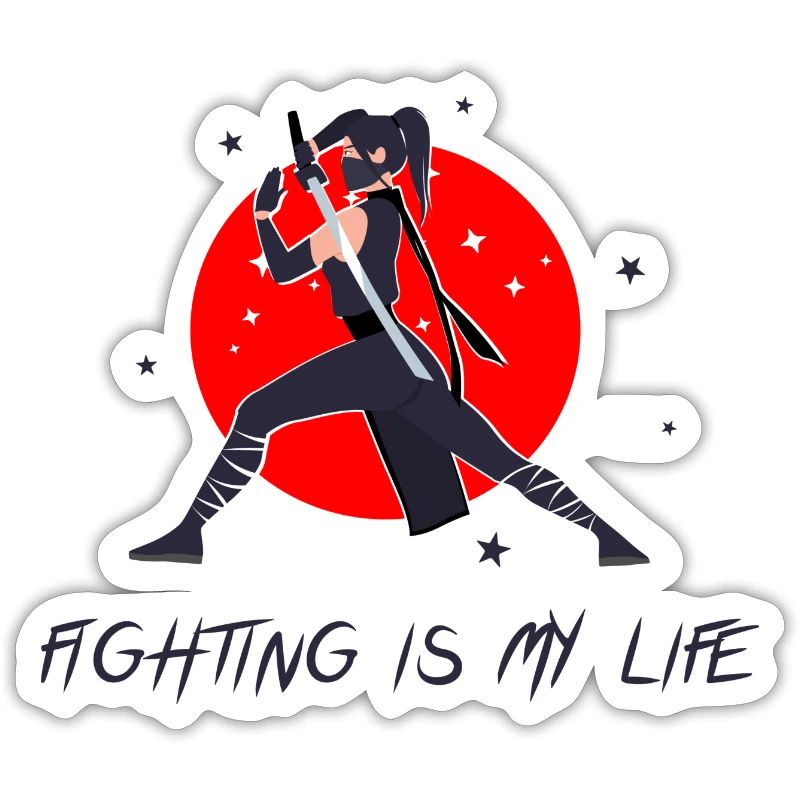 Combattant en pose de combat avec épée