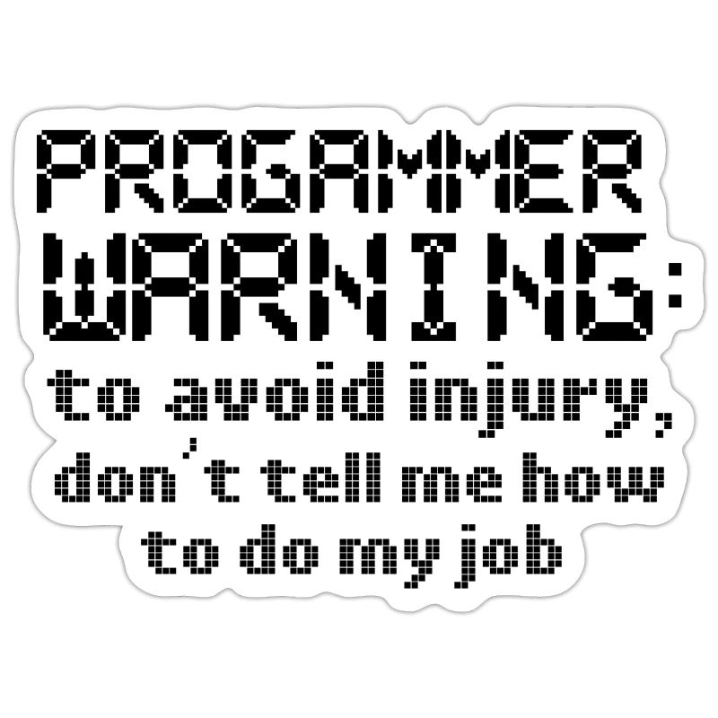 La programmation informatique évite les blessures Ne me le dites pas