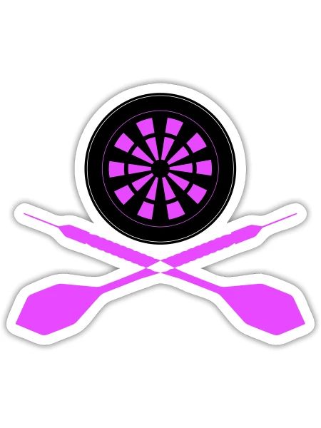 Dart Sport Logo - Sticker taille S (10 x 10 cm) - blanc mat - Devant