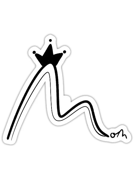 Mom Crown Krone Mutter Mama - Sticker Größe S (10 x 10 cm) - Mattweiß - Vorne