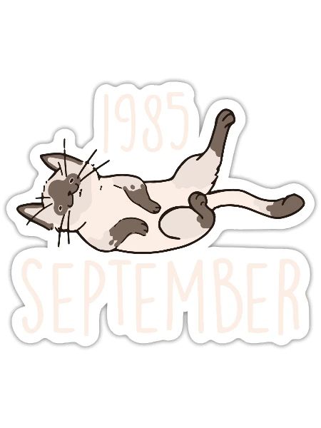 Legend September 1985 Anniversary Gift 1985 - Sticker size S (10 x 10 cm) - white matte - Front