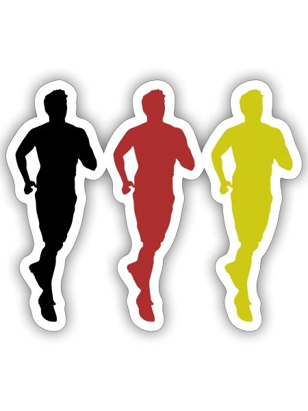Jogging Allemagne - Sticker taille S (10 x 10 cm) - blanc mat - Devant