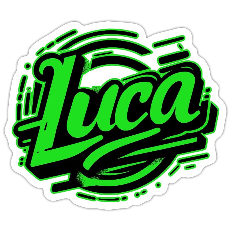 Luca Nom Graffiti vert