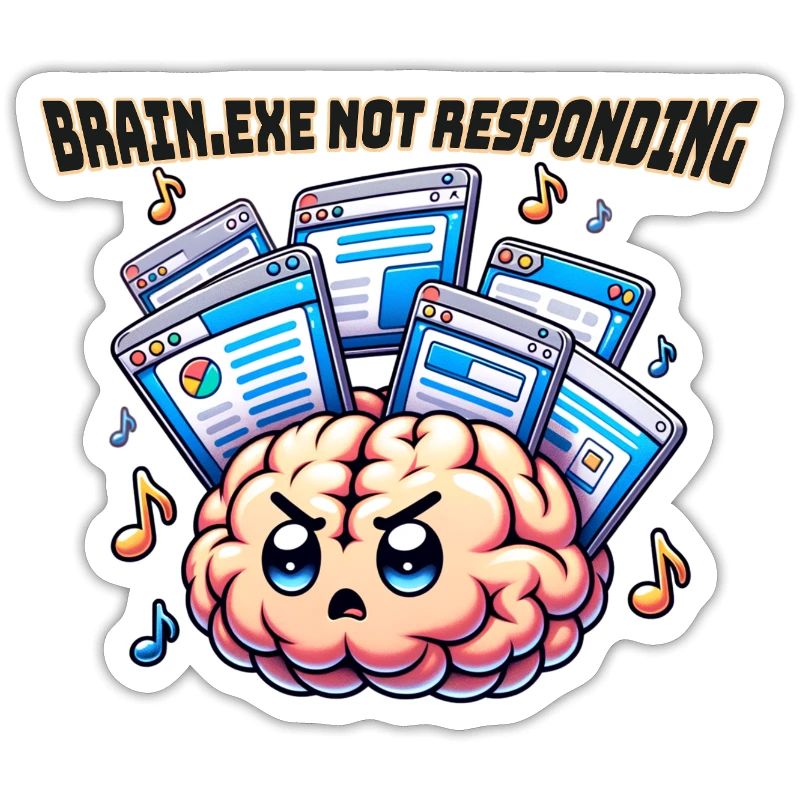 Brain.EXE Doesn't React – Nerd Saying Shirt