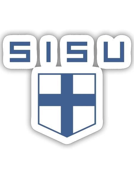 sisu - Sticker taille S (10 x 10 cm) - blanc mat - Devant