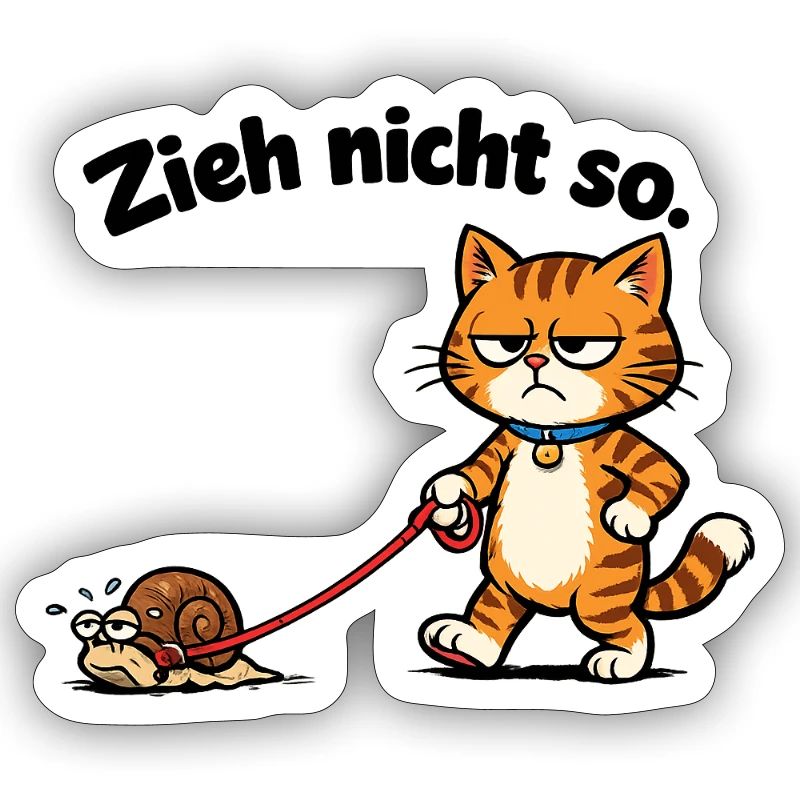 Cat frustration when pulling snails