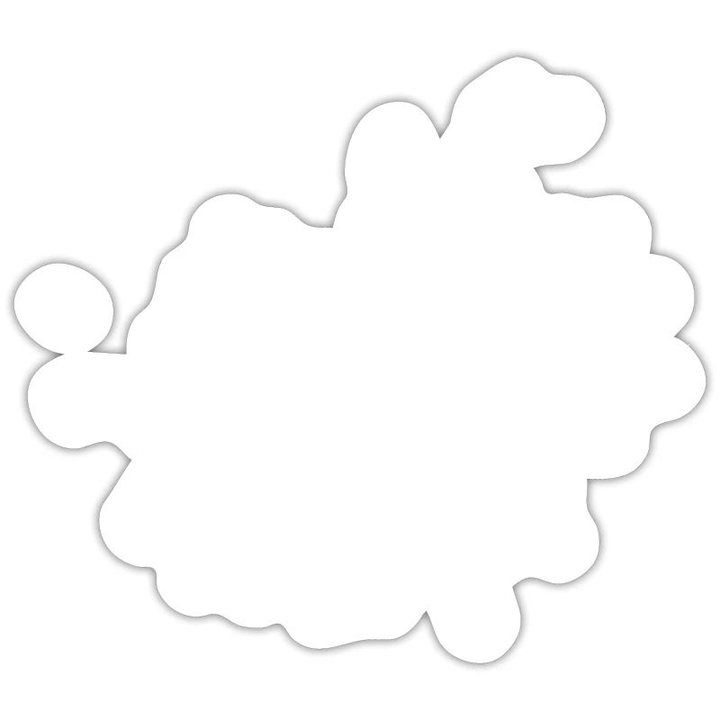 Blob de couleur en cours d'exécution blanc