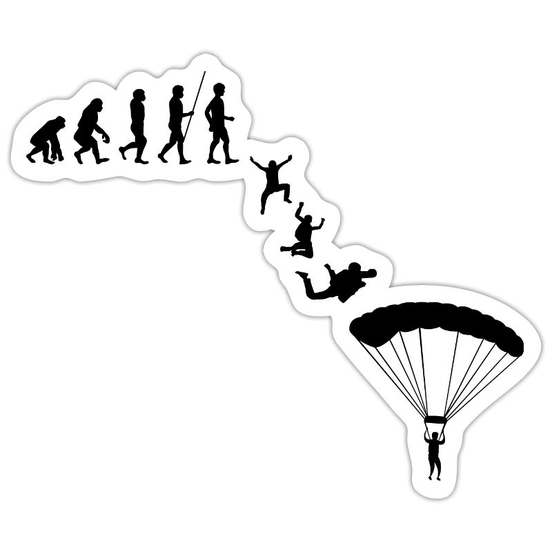 Fallschirm Springer Entwicklung Evolution schwarz