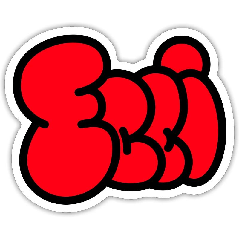 Balloon font ELLI red