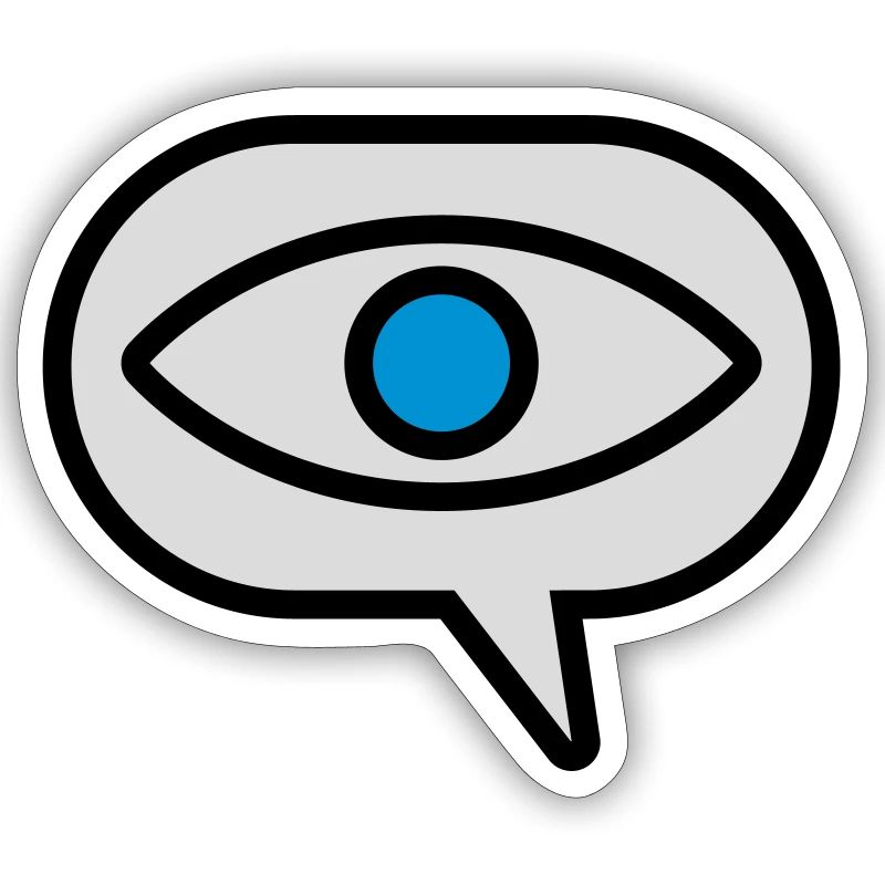 Eye Seeing Comic Speech Bubble