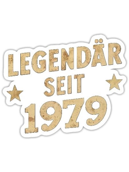 Legendary since 1979 - Sticker size S (10 x 10 cm) - white matte - Front