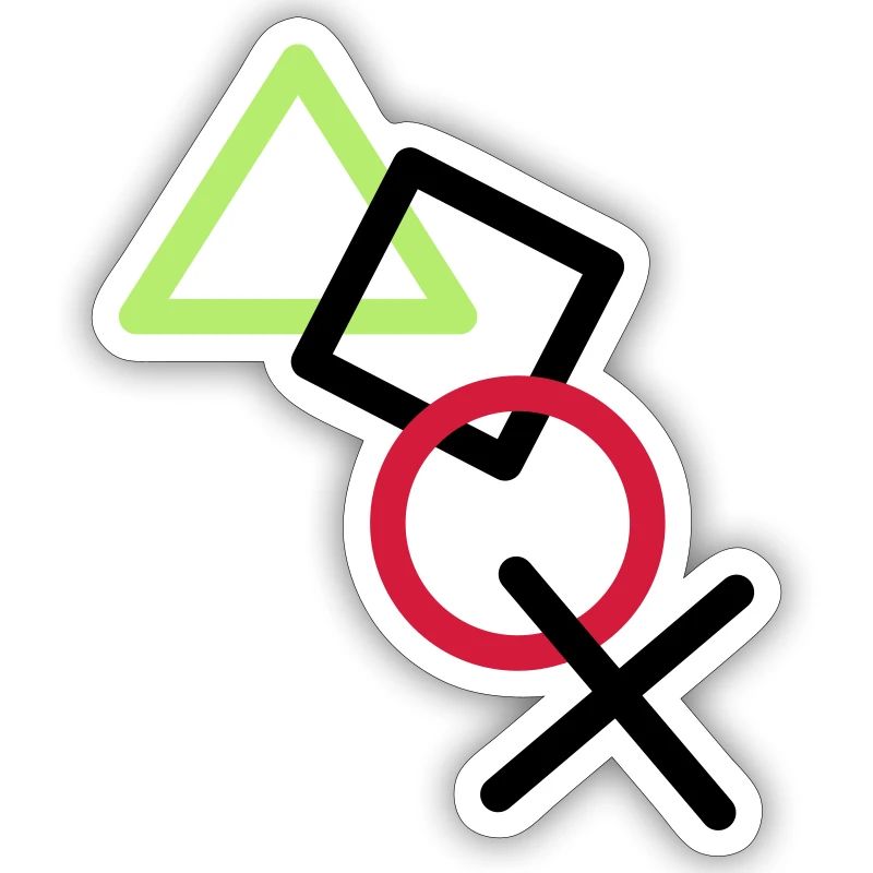 X square triangle icons controller game circle lo