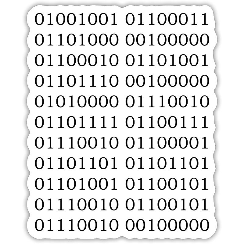 Binär Code "Ich bin Programmierer"