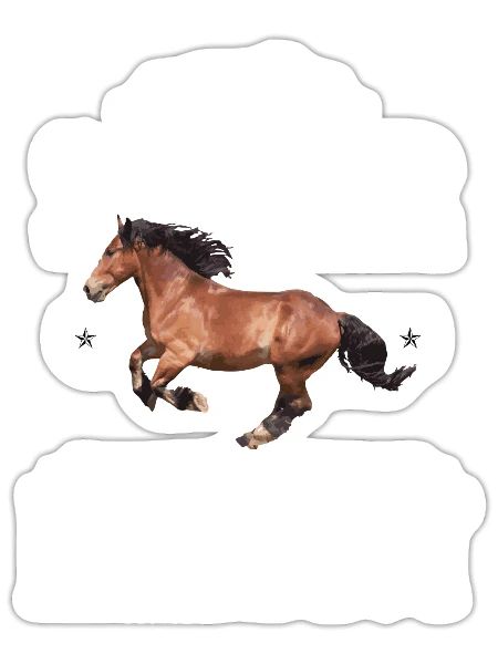 Schön Schöner Mein Kaltblut - Sticker Größe S (10 x 10 cm) - Mattweiß - Vorne