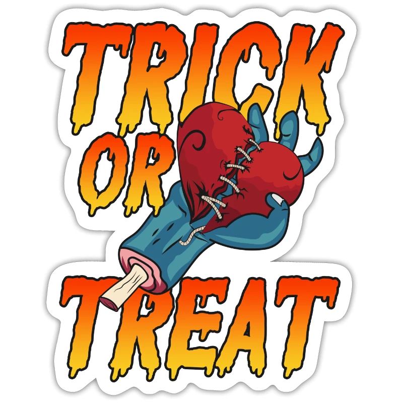 Halloween Trick or Treat Süßes oder Saures Herz