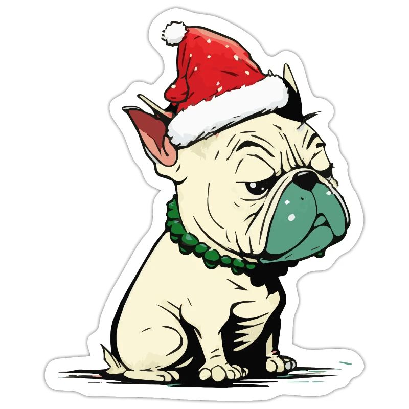 Bouledogue pull moche noël
