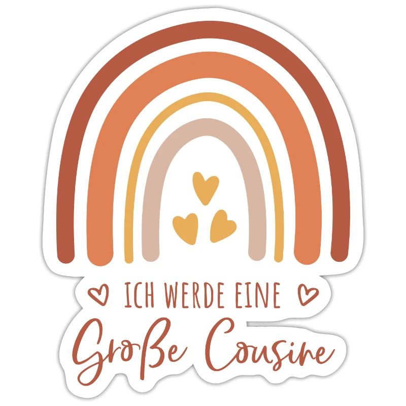 Ich werde eine große Cousine / Boho Regenbogen