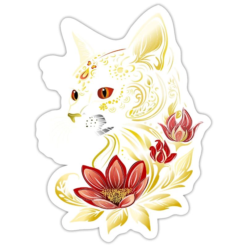 Chat Chat Chaton Fleurs Fleurs Chats Chat