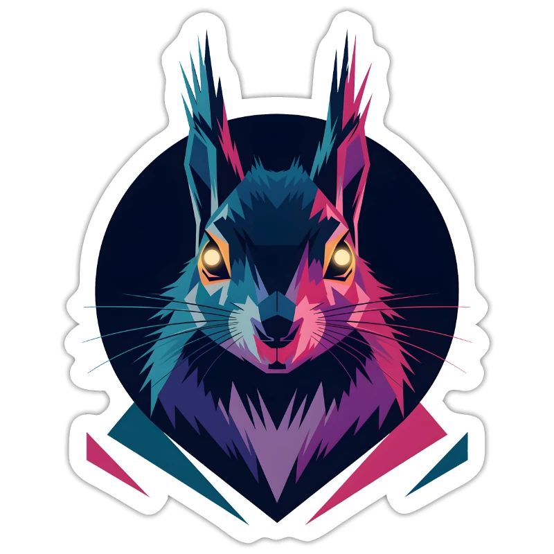 Low-Poly-Eichhörnchen