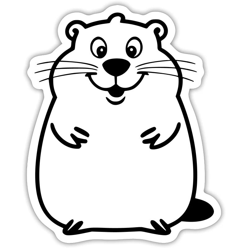 Castor potelé comme illustration vectorielle