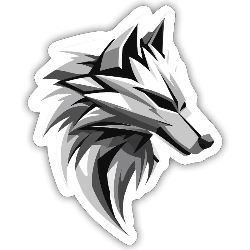 Conception de logo Wolf I Low Poly Art