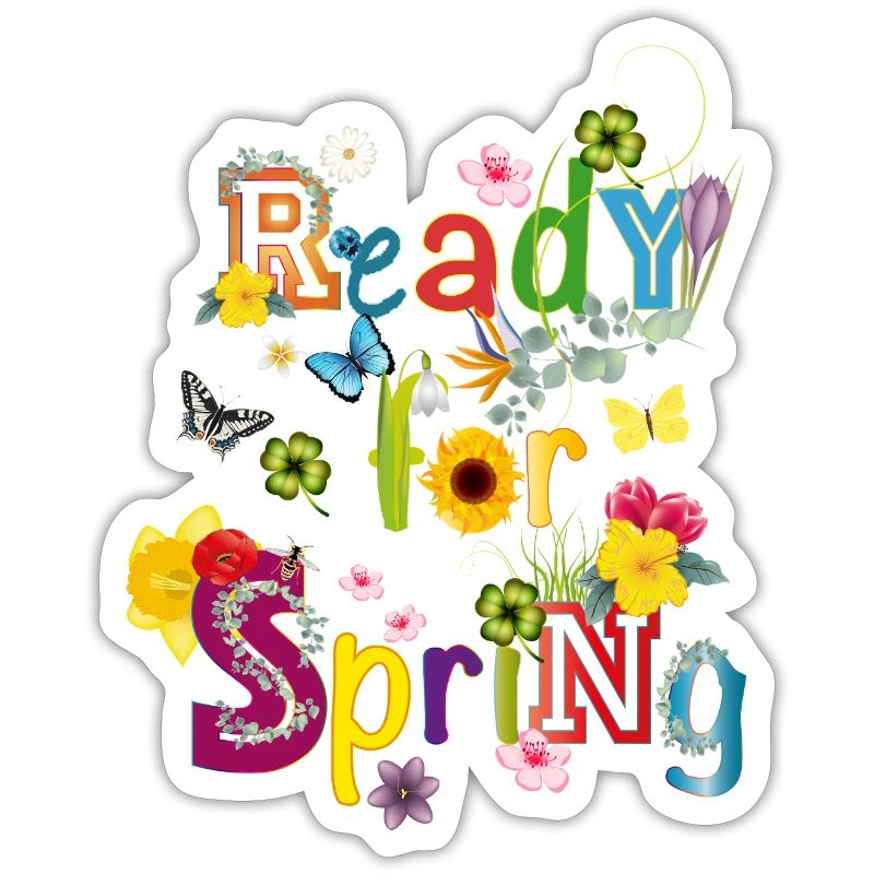 Ready for Spring – Colorful Spring Typography