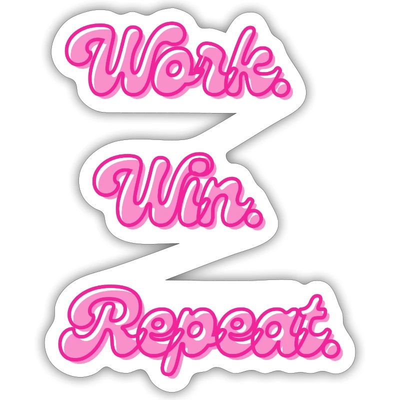 Work Win Repeats Retro Neon