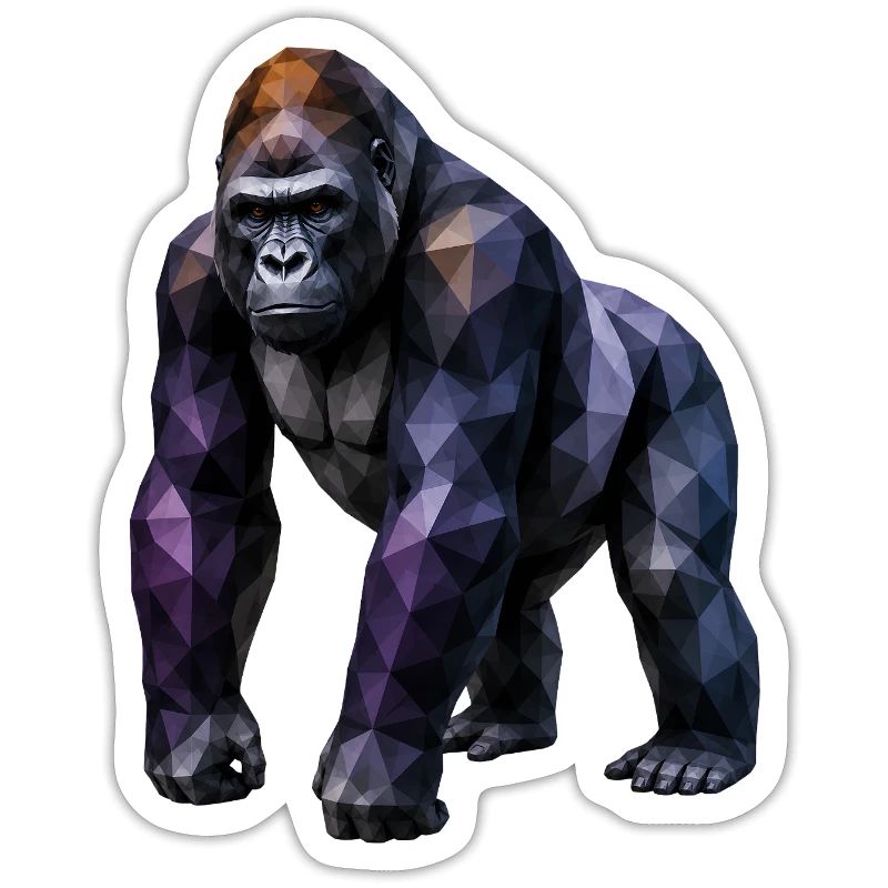 Gorilla Polygon – Colored Geometry