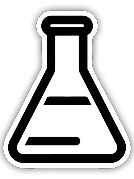 Fläschchen - Sticker Größe S (10 x 10 cm) - Mattweiß - Vorne