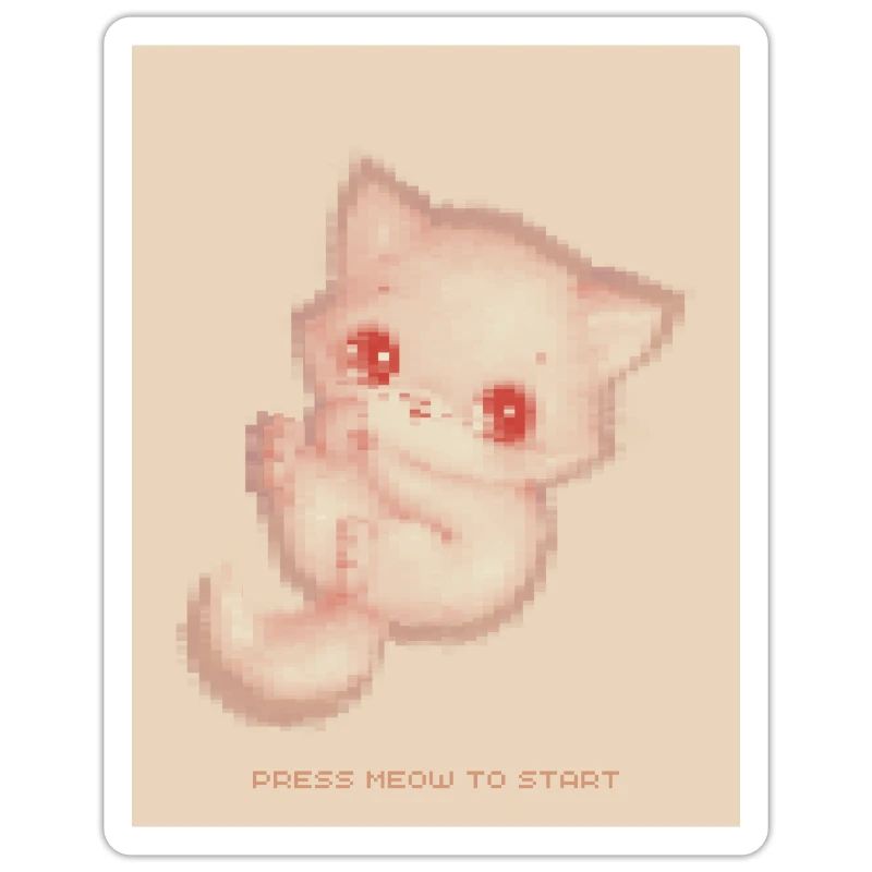 8bit Pixel chat mignon