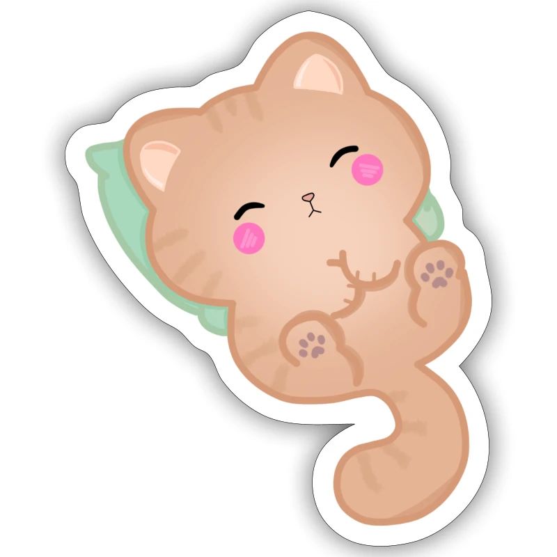 Cute Sleeping Cat Gift Idea Kitten