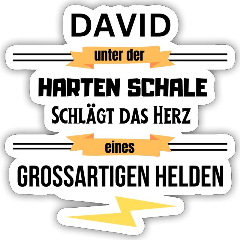David unter harte Schale eines Großartigen Helden