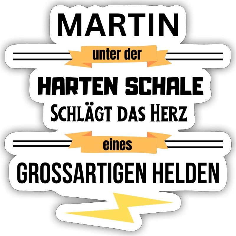 Martin unter harte Schale eines Großartigen Helden