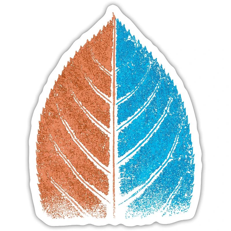 Leaf - Blue / Red - Beech Leaf
