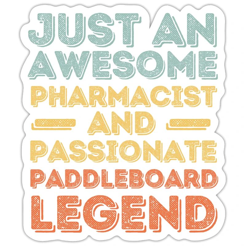 Pharmacist Paddleboard legend retro